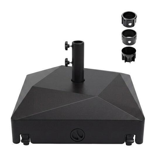154lbs Mobile Fillable Patio Umbrella Base with 4 Wheels LuxuryLifeWay Online Store