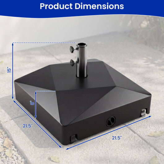 154lbs Mobile Fillable Patio Umbrella Base with 4 Wheels LuxuryLifeWay Online Store