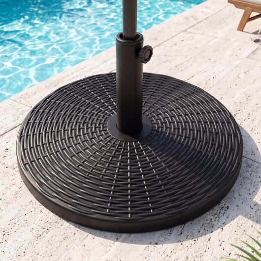 Concrete Patio Umbrella Base with Rattan Pattern for Lawn LuxuryLifeWay Online Store