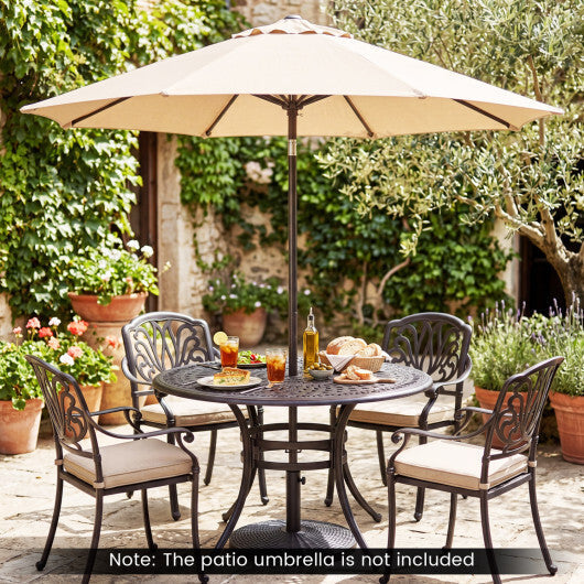Concrete Patio Umbrella Base with Rattan Pattern for Lawn LuxuryLifeWay Online Store