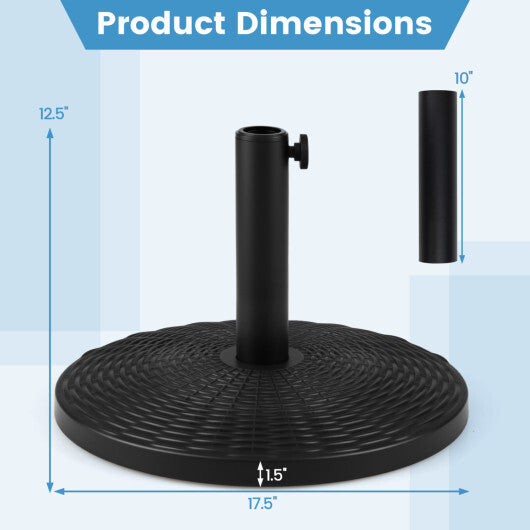 Concrete Patio Umbrella Base with Rattan Pattern for Lawn LuxuryLifeWay Online Store