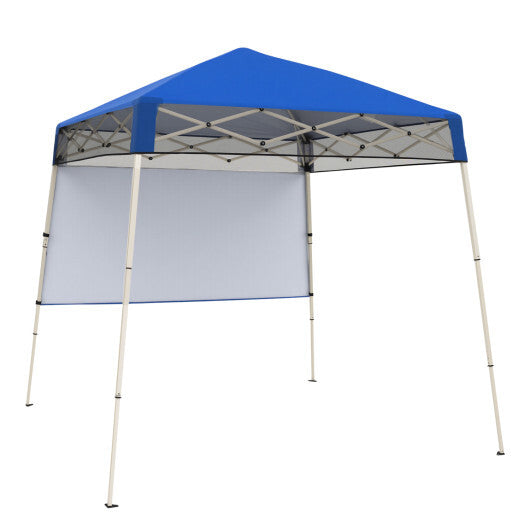 7 x 7 FT Pop-Up Canopy Tent with 1 Push Center Lock for Sports Picnic Camping-Blue LuxuryLifeWay Online Store