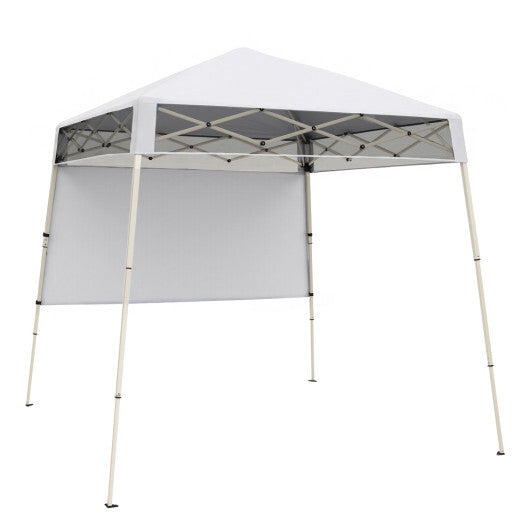 7 x 7 FT Pop-Up Canopy Tent with 1 Push Center Lock for Sports Picnic Camping-Blue LuxuryLifeWay Online Store