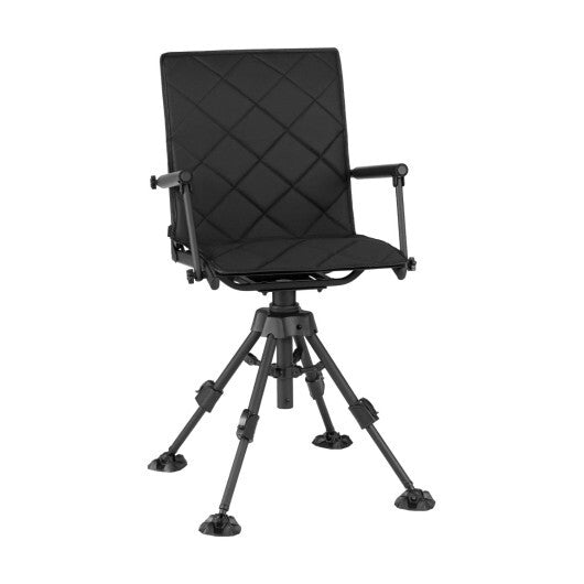 360 Silent Swivel Hunting Seat with 5-Level Adjustable-Black LuxuryLifeWay Online Store