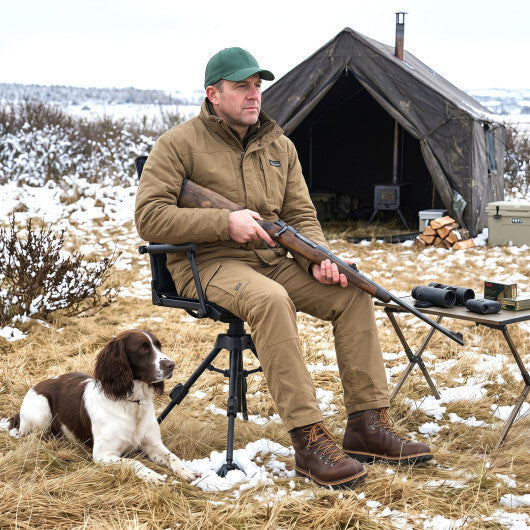 360 Silent Swivel Hunting Seat with 5-Level Adjustable-Black LuxuryLifeWay Online Store