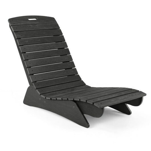 Fade-Resistant Outdoor Lounger with Contoured Shape for Deck Poolside-Brown LuxuryLifeWay Online Store