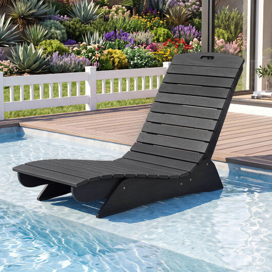 Fade-Resistant Outdoor Lounger with Contoured Shape for Deck Poolside-Brown LuxuryLifeWay Online Store