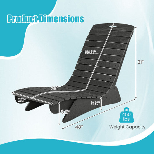 Fade-Resistant Outdoor Lounger with Contoured Shape for Deck Poolside-Brown LuxuryLifeWay Online Store