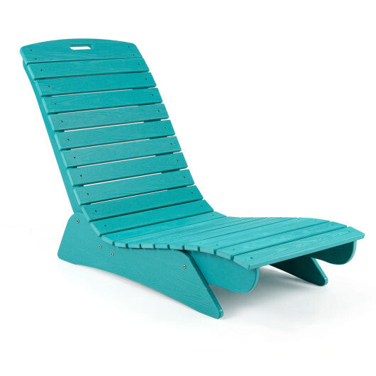 Fade-Resistant Outdoor Lounger with Contoured Shape for Deck Poolside-Brown LuxuryLifeWay Online Store