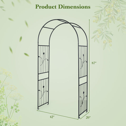 Garden Arch 87 Inches Tall Heavy Duty Metal Arbor Trellis Archway for Climbing Plants LuxuryLifeWay Online Store