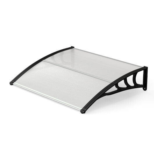 39 x 30 Inch Outdoor Front Door Window Awning Door Canopy Exterior-Black LuxuryLifeWay Online Store