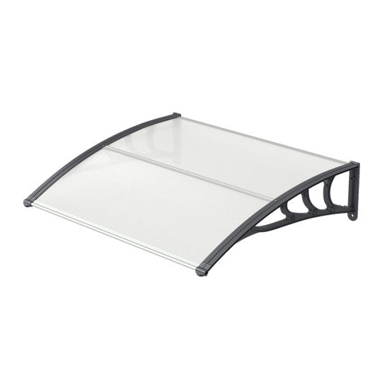 39 x 30 Inch Outdoor Front Door Window Awning Door Canopy Exterior-Black LuxuryLifeWay Online Store