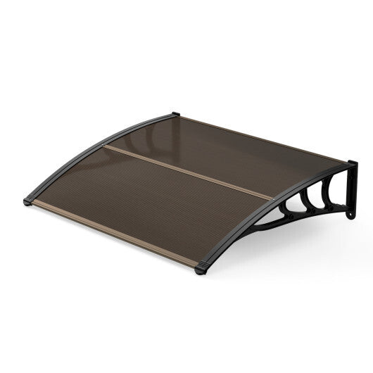 39 x 30 Inch Outdoor Front Door Window Awning Door Canopy Exterior-Black LuxuryLifeWay Online Store
