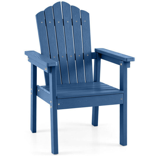 Outdoor Adirondack Chair with High Backrest and Wide Armrests for Deck Poolside-Brown LuxuryLifeWay Online Store