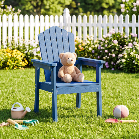Outdoor Adirondack Chair with High Backrest and Wide Armrests for Deck Poolside-Brown LuxuryLifeWay Online Store