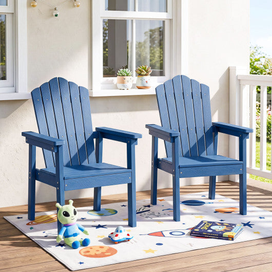 Outdoor Adirondack Chair with High Backrest and Wide Armrests for Deck Poolside-Brown LuxuryLifeWay Online Store