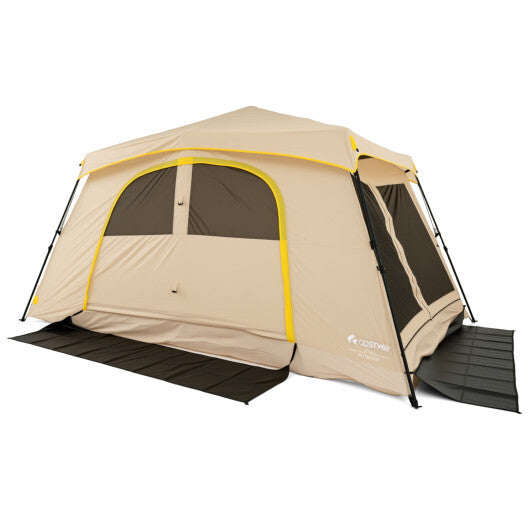 10 Person Instant Cabin Camping Tent with Rainfly 13 ft x 9 ft Portable Large Family Tent-Coffee LuxuryLifeWay Online Store