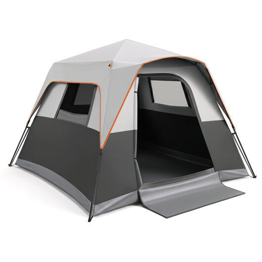 6-Person Outdoor Camping Tent Blackout Easy Setup Instant Cabin Tent with Rainfly and Carrying Bag-Grey LuxuryLifeWay Online Store