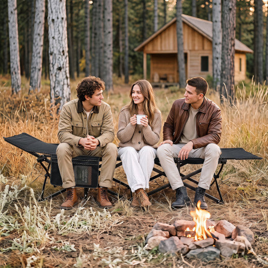 Camping Cot for Adults with Soft Padded Mat and Carrying Bag-Navy LuxuryLifeWay Online Store