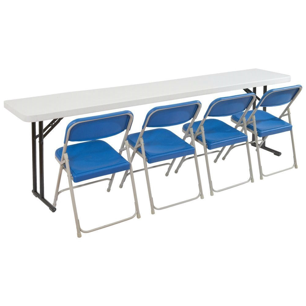 Steel Frame 72-inch Rectangular Gray Plastic Top Folding Table LuxuryLifeWay Online Store