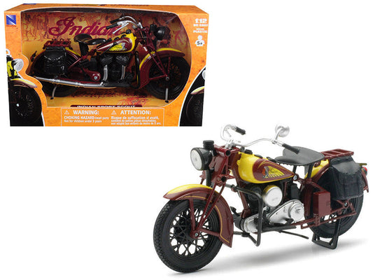 1934 Indian Sport Scout Bike 1/12 Diecast Motorcycle Model by New Ray LuxuryLifeWay Online Store
