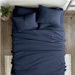 King Navy Blue 6-Piece Soft Wrinkle Resistant Microfiber/Polyester Sheet Set LuxuryLifeWay Online Store
