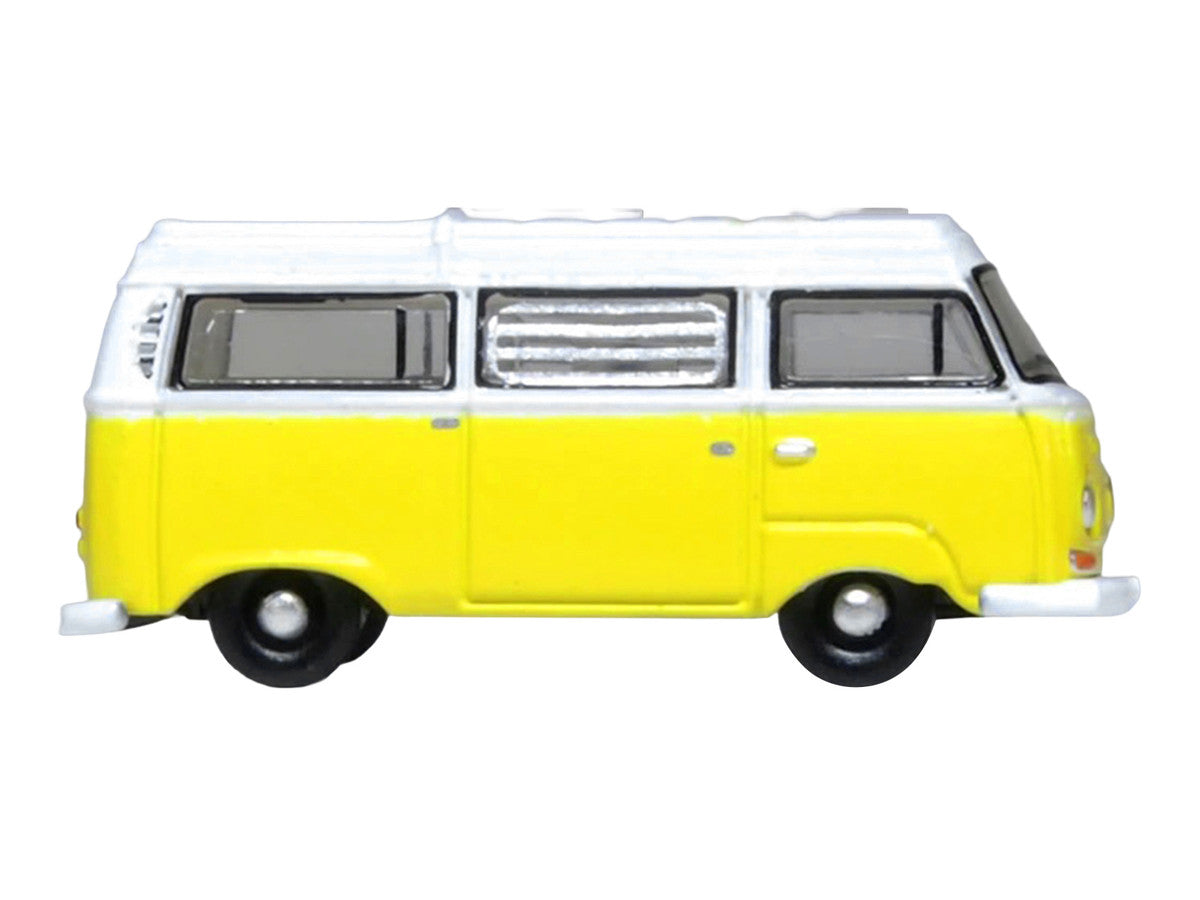 Volkswagen T2 Bay Window Camper Van Saturn Yellow and White 1/148 (N) Scale Diecast Model Car by Oxford Diecast LuxuryLifeWay Online Store