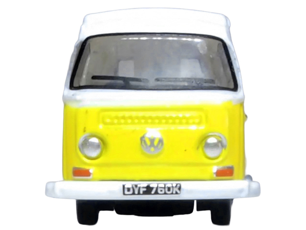 Volkswagen T2 Bay Window Camper Van Saturn Yellow and White 1/148 (N) Scale Diecast Model Car by Oxford Diecast LuxuryLifeWay Online Store