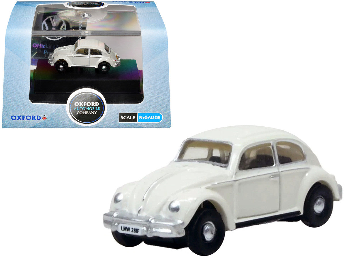 Volkswagen Beetle White 1/148 (N) Scale Diecast Model Car by Oxford Diecast LuxuryLifeWay Online Store