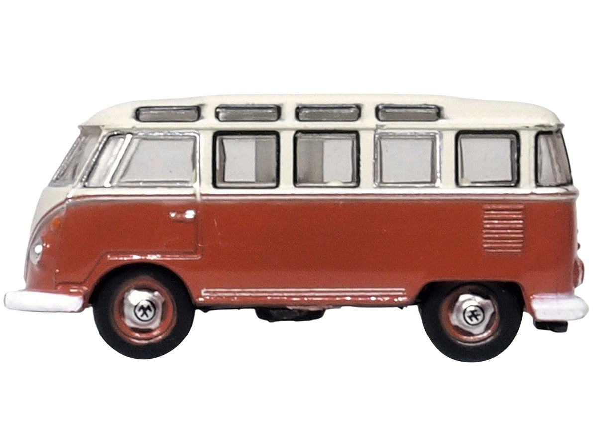 Volkswagen T1 Samba Bus Sealing Wax Red and Gray 1/148 (N) Scale Diecast Model Car by Oxford Diecast LuxuryLifeWay Online Store