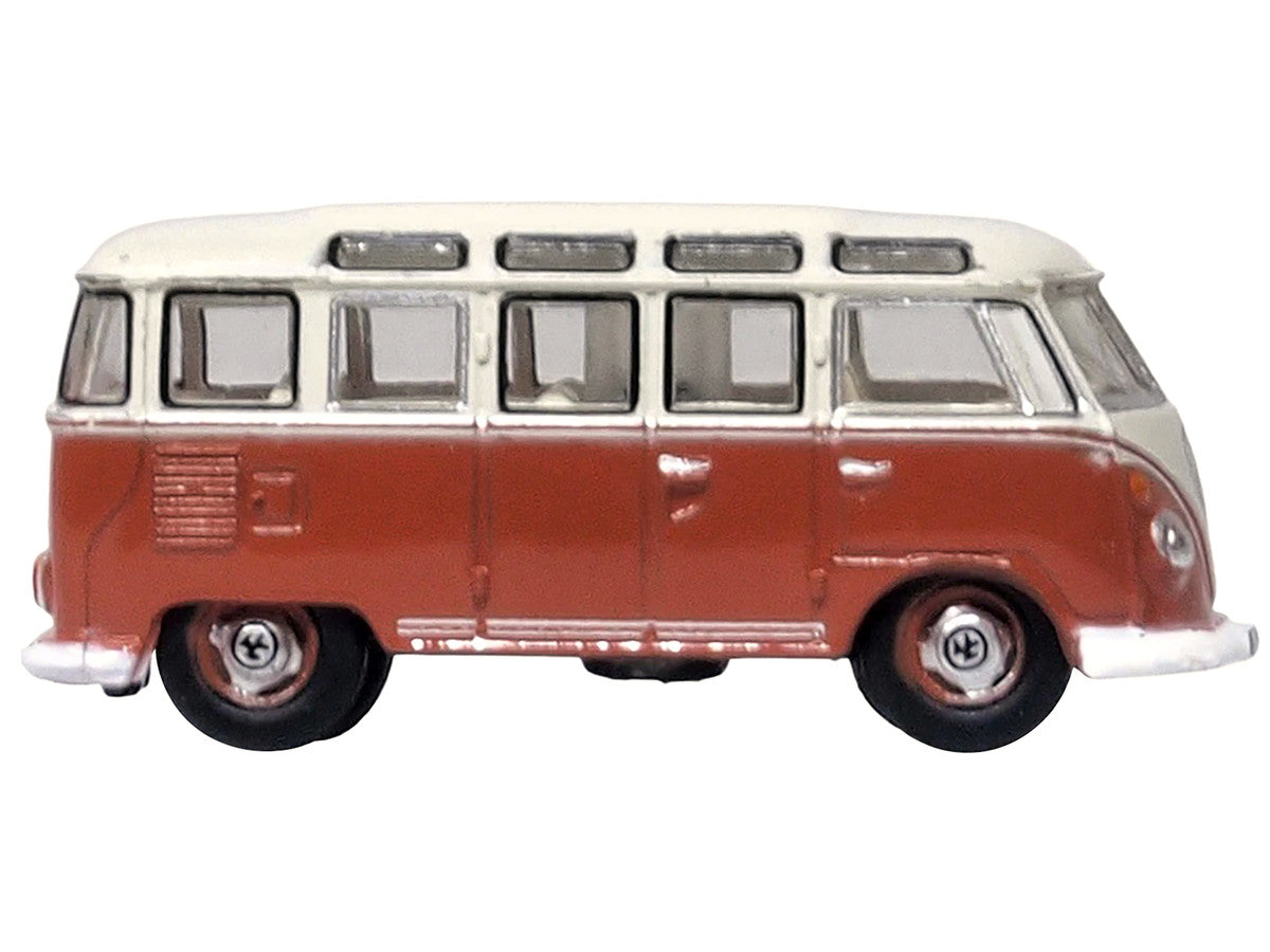 Volkswagen T1 Samba Bus Sealing Wax Red and Gray 1/148 (N) Scale Diecast Model Car by Oxford Diecast LuxuryLifeWay Online Store