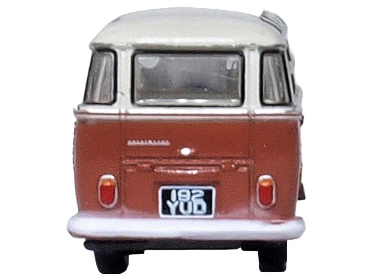 Volkswagen T1 Samba Bus Sealing Wax Red and Gray 1/148 (N) Scale Diecast Model Car by Oxford Diecast LuxuryLifeWay Online Store