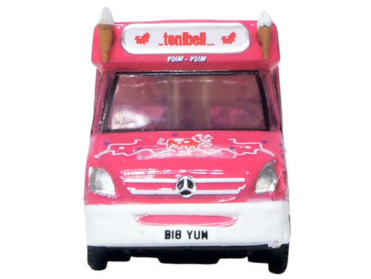 Whitby Mondial Ice Cream Van "Tonibell" Pink with Graphics 1/76 (OO) Scale Diecast Model Car by Oxford Diecast LuxuryLifeWay Online Store