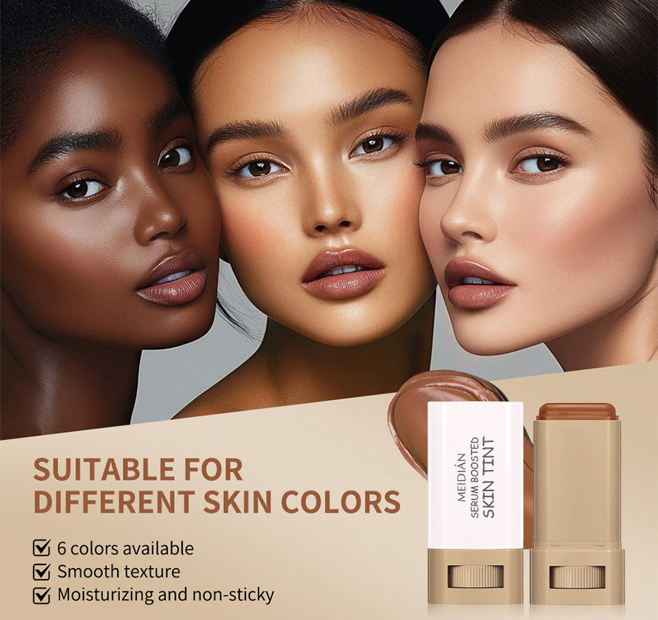 1/2PCS Skin Tint Stick Waterproof Nourishing Solid Tinted Serum Foundation Balm  Face Tinted Face Contour Stick Face Makeup Pi-Mart