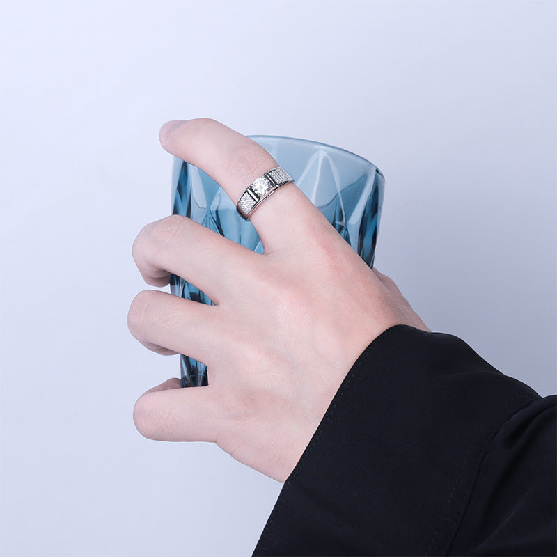 D Color Moissanite Starry Men's Ring LadyShow.Store