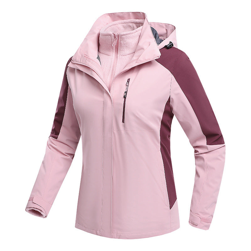Three-in-one Waterproof Fleece-lined Thick Jacket CJD