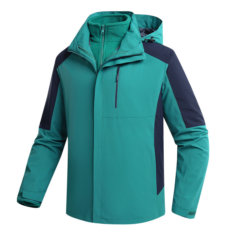 Three-in-one Waterproof Fleece-lined Thick Jacket CJD