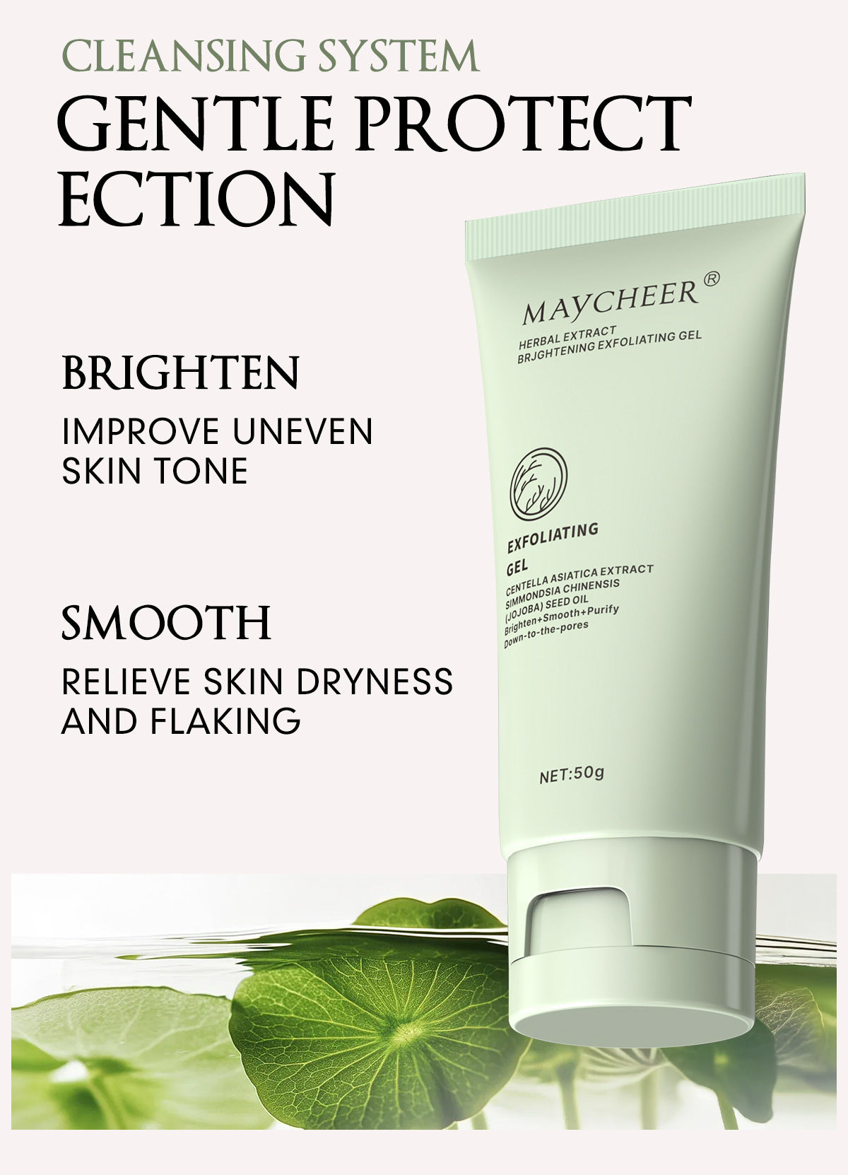 Herbaceous Exfoliating Peeling Gel Facial Scrub Moisturizing Nourishing Repair Scrubs Face Cream Beauty Skin Care Pi-Mart