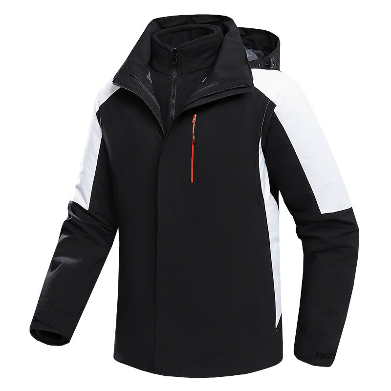 Three-in-one Waterproof Fleece-lined Thick Jacket CJD