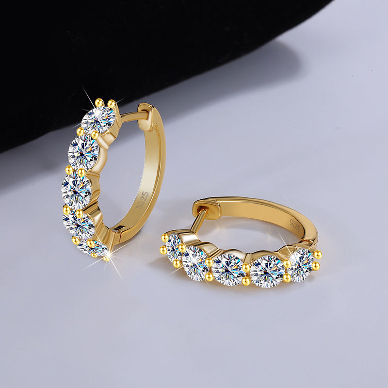 S925 Sterling Silver Moissanite Earrings LadyShow.Store