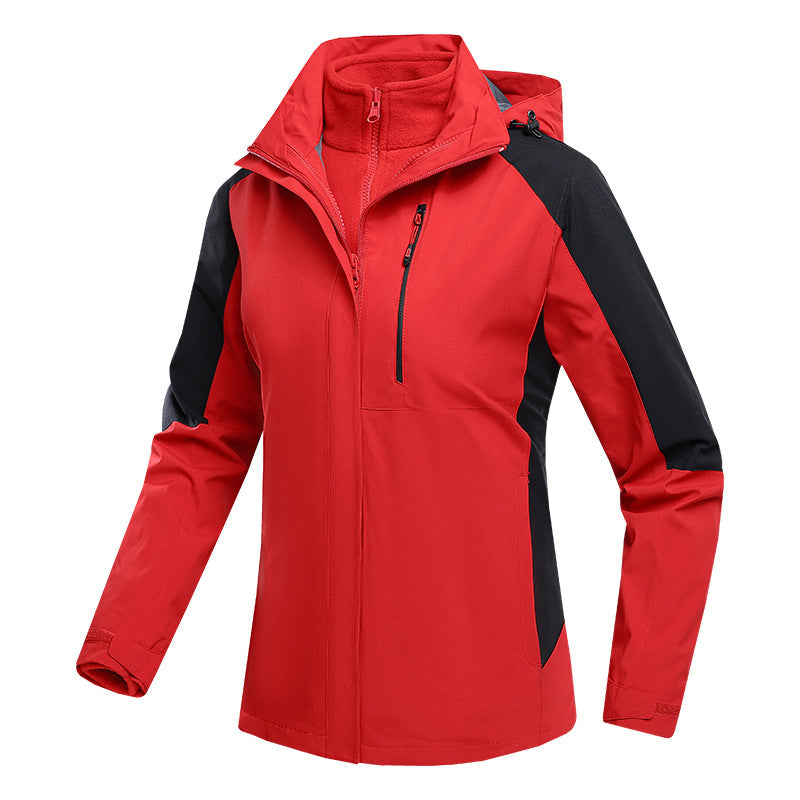 Three-in-one Waterproof Fleece-lined Thick Jacket