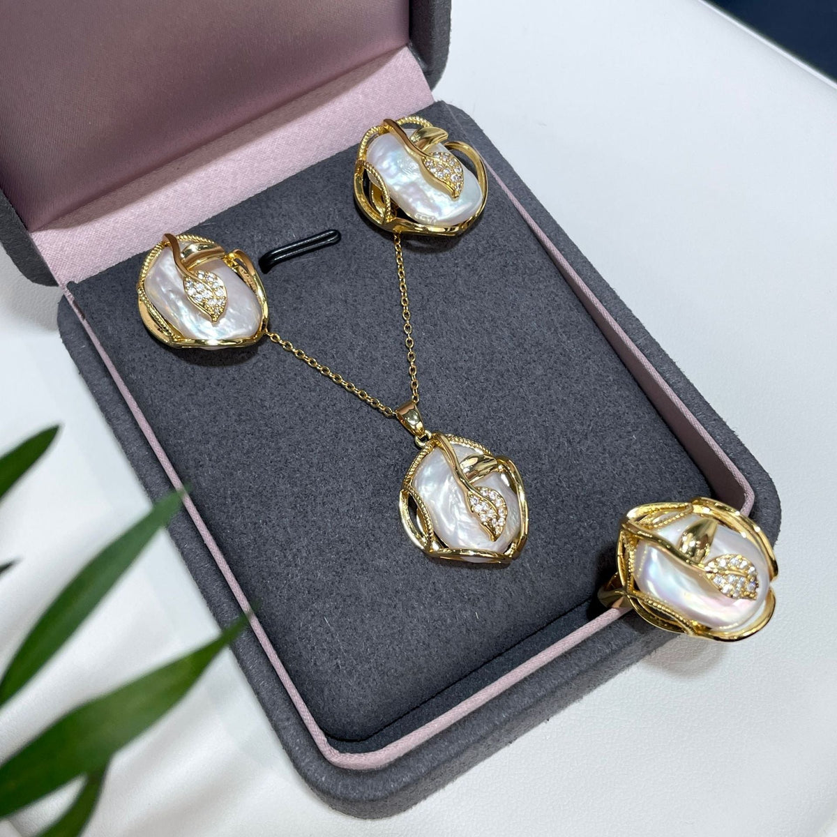 Natural Freshwater Baroque Special-shaped Beads White Color Edison Pearl Eardrop Necklace Pendant Sterling Silver Needle Suit LadyShow.Store
