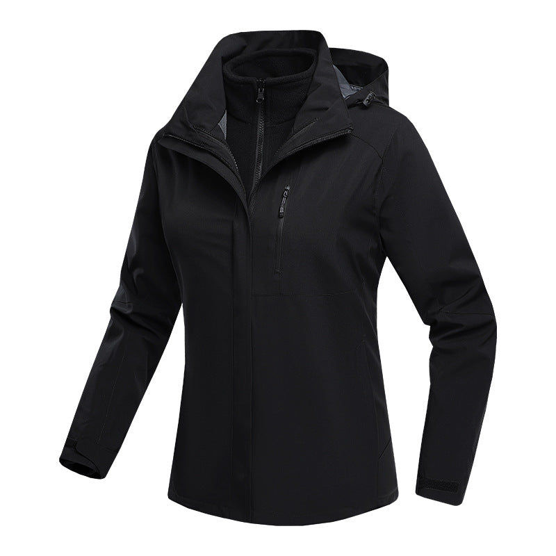Three-in-one Waterproof Fleece-lined Thick Jacket CJD