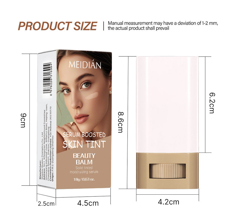 1/2PCS Skin Tint Stick Waterproof Nourishing Solid Tinted Serum Foundation Balm  Face Tinted Face Contour Stick Face Makeup Pi-Mart