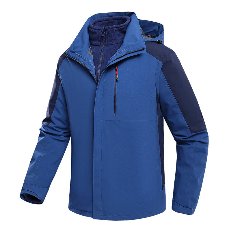 Three-in-one Waterproof Fleece-lined Thick Jacket CJD