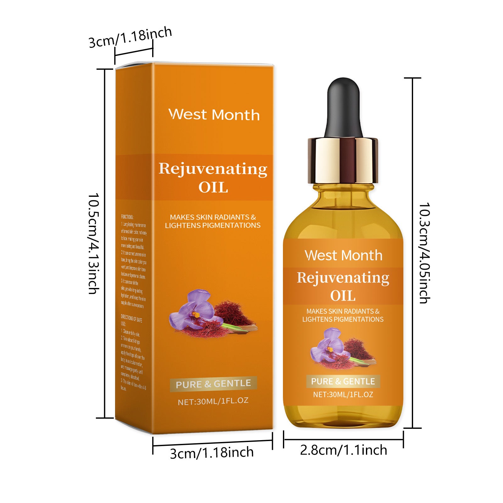 Saffron Serum Anti Wrinkle Lifting Firm Moisturize Smooth Soften Increasing Skin Elasticity Prevent Dryness Facial Essential Oil Pi-Mart