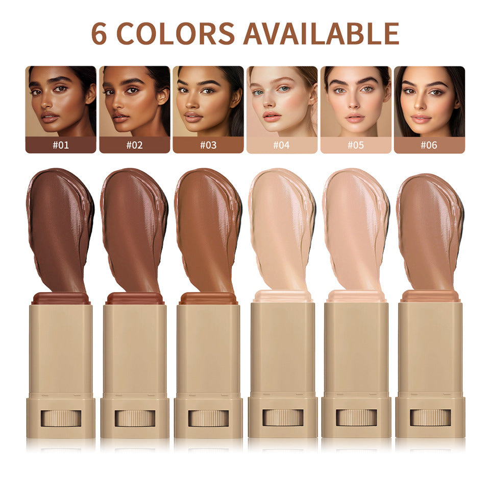 1/2PCS Skin Tint Stick Waterproof Nourishing Solid Tinted Serum Foundation Balm  Face Tinted Face Contour Stick Face Makeup Pi-Mart