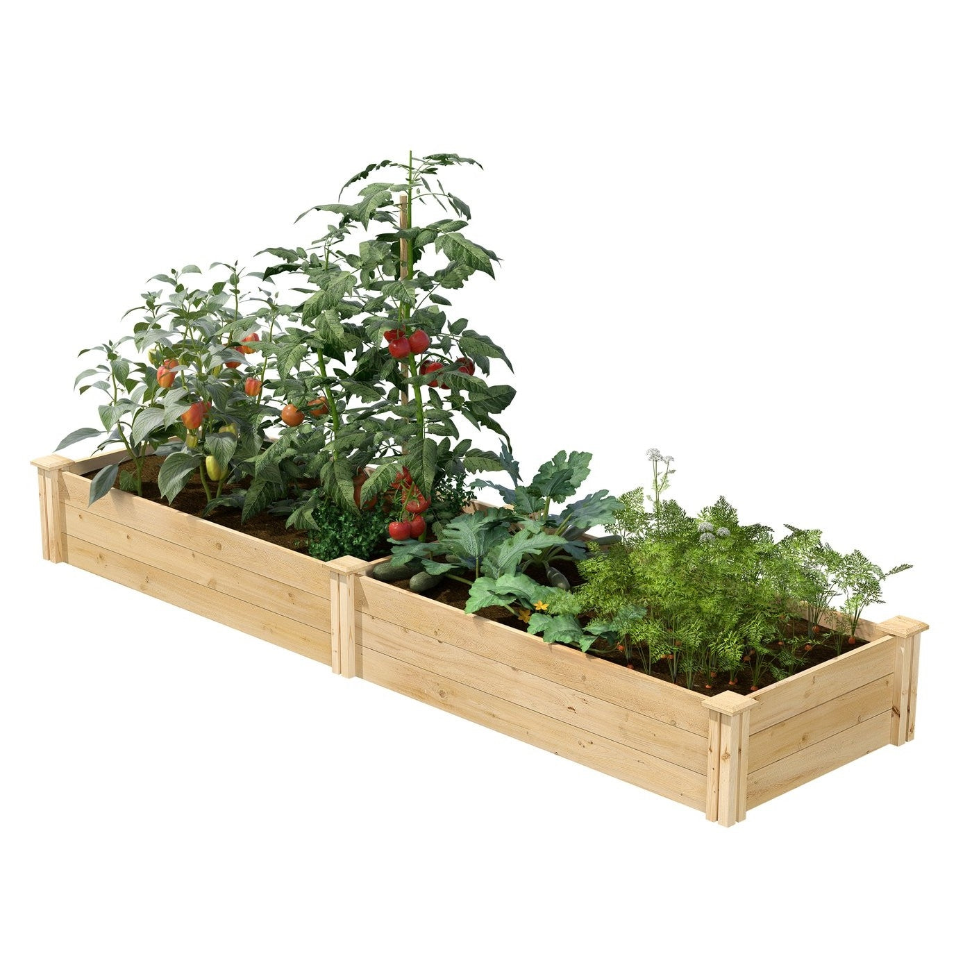 Pine Wood 2-Ft x 8-Ft Outdoor Raised Garden Bed Planter Frame - Made in USA LuxuryLifeWay Online Store