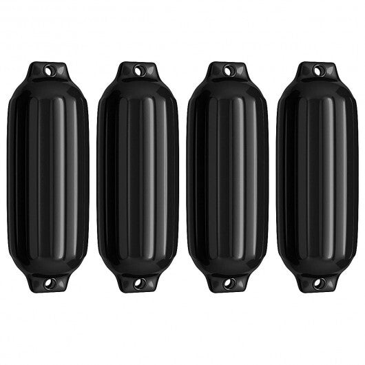 4 Ribbed Marine 8.5" x 27"  Boat Fender Vinyl Bumper-Black - Color: Black LuxuryLifeWay Online Store