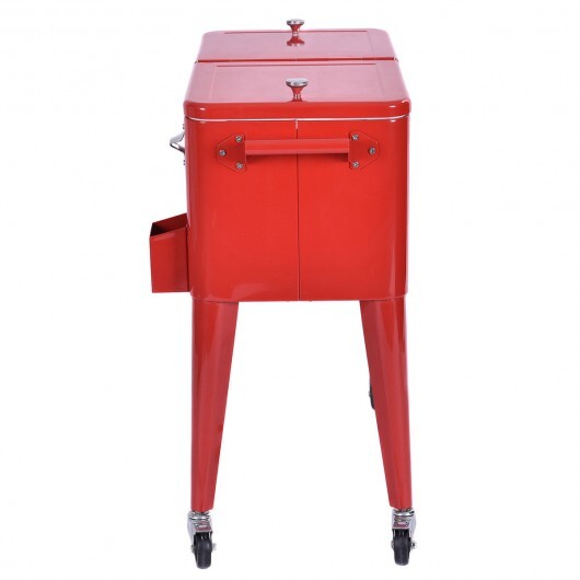 Red Portable Outdoor Patio Cooler Cart LuxuryLifeWay Online Store